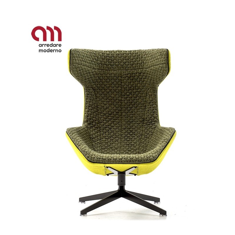 Take a line for a walk Moroso Fauteuil pivotant matelassé