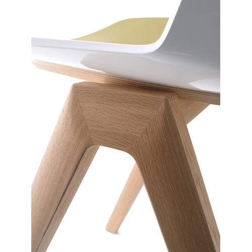 Aiku MDF Italia Chaise 4 pieds en bois