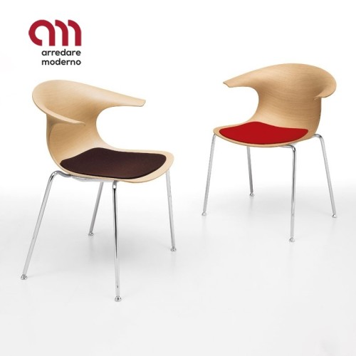 Chaise Infiniti Design modèle Loop 3D Wood 4 Legs - Arredare moderno