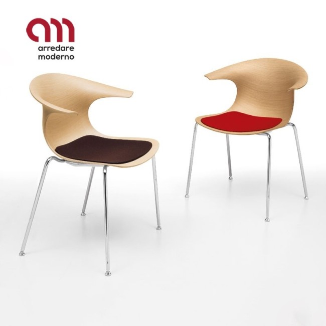 Chaise Infiniti Design modèle Loop 3D Wood 4 Legs - Arredare moderno