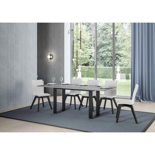 Tecno Double Itamoby Table cadre anthracite