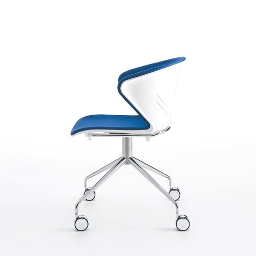 Kicca Kastel Chaise de bureau pivotante 4 pieds avec roues