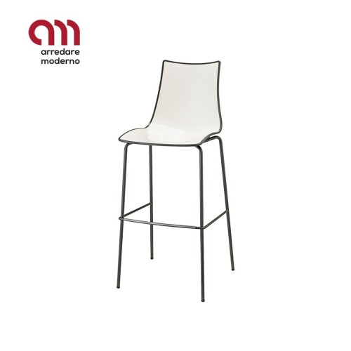 Zebra bicolor Scab Tabouret structure peinte