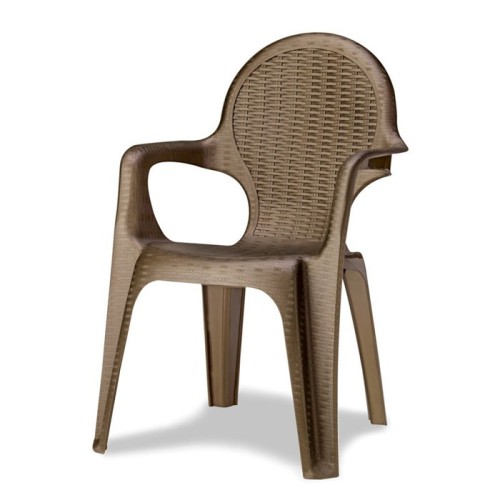 Intrecciata Scab Chaise avec accoudoirs