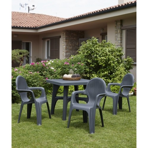 Intrecciata Scab Chaise avec accoudoirs