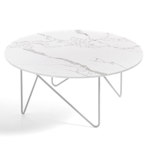 Shape Pezzani Table basse rond verre, marbre ou stratifié