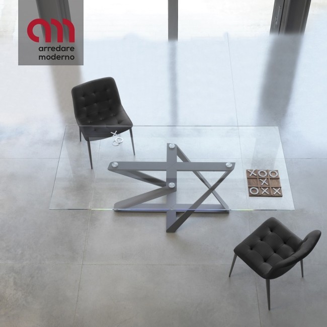 Millennium Bontempi Table cristal rectangulaire