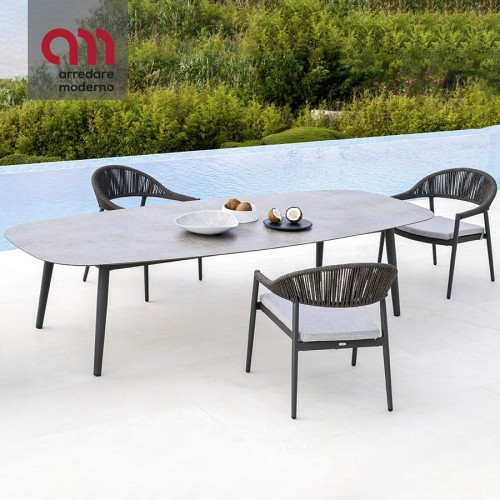 Table de Jardin Ellisse low Varaschin