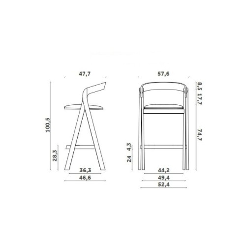 Sgabello Diverge Miniforms