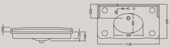 Dimensiones del Lavabo Ellade Hidra Cerámica