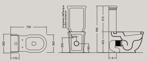 Dimensions Bidet Salle de Bain Ellade Hidra Ceramica