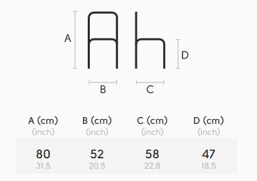 chaise-Danny-Midj-S-L-TS-dimensions
