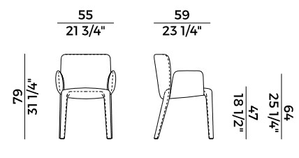 Poltroncina Lars Potocco misure