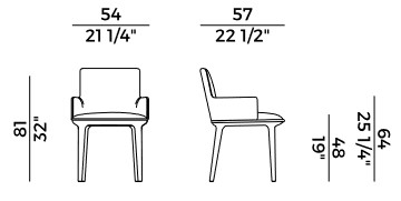 Candy Potocco Armchair sizes