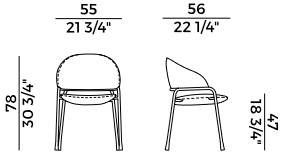 Poltroncina Fast Potocco dimensioni