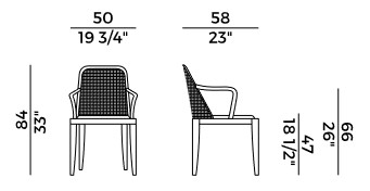 Grace Potocco armchair sizes