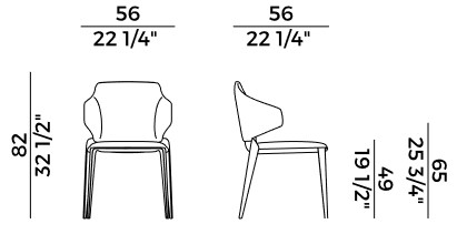 Silla Hiru Potocco con apoyabrazos medidas