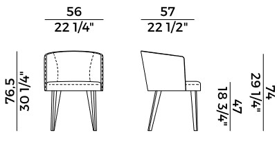 fauetuil Lèna Potocco dimensions