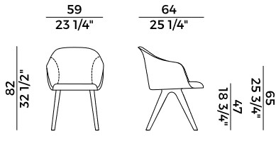 fauteuil Lyz Potocco 918/PI dimensions