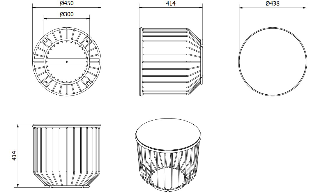 Dimensions de la table basse Circus Bontempi Casa