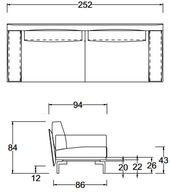 Dimensiones Sofá Etan Twils