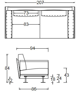 Harold Twils Sofa Abmessungen