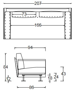 Harold Twils Sofa Abmessungen