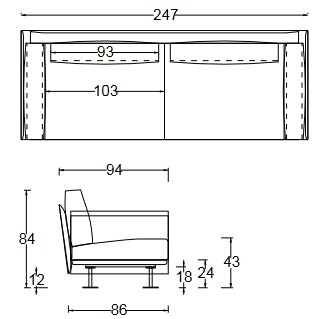 Harold Twils Sofa Abmessungen