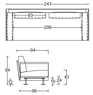 Harold Twils Sofa Abmessungen