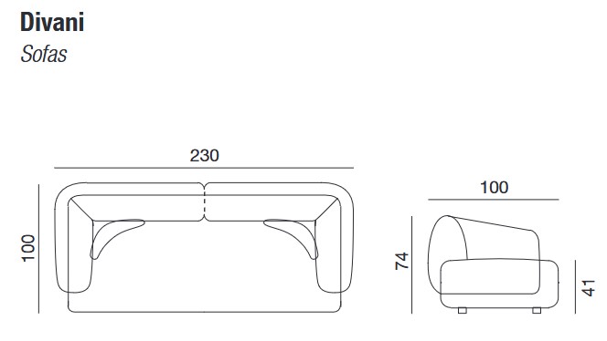 Dimensiones del sofá Kamari Twils