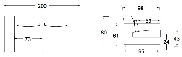 Newport Twils Sofa Dimensions