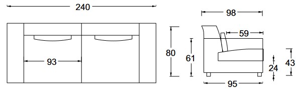 Newport Twils Sofa Dimensions