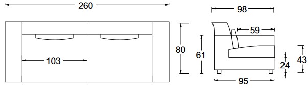 Newport Twils Sofa Dimensions