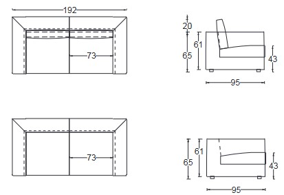 Raphael Twils Sofa dimensions