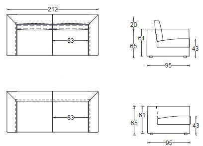 Raphael Twils Sofa dimensions