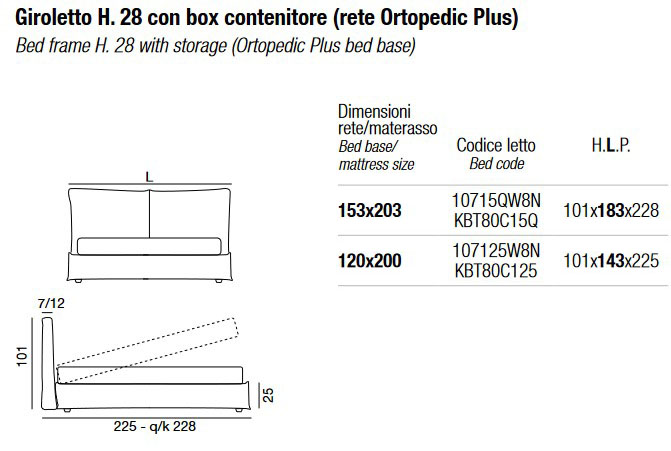 Dimensiones cama Ada Twils una plaza y media