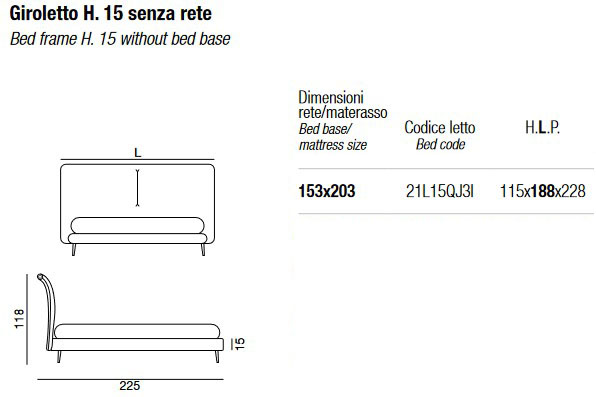 Dimensiones de la cama Sail Twils de una plaza y media