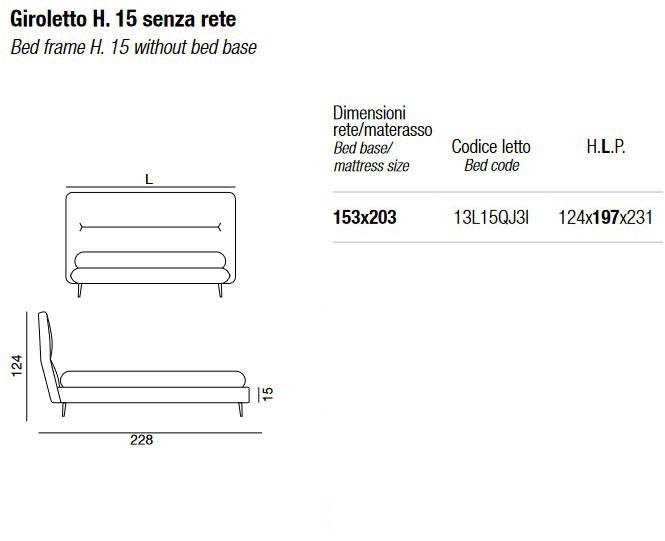 Dimensiones de la cama De-Light Twils de una plaza y media