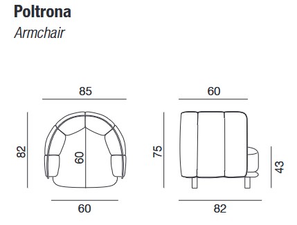 Poltrona Chain Twils dimensioni