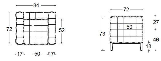 Dimensiones del Sillón Chocolat de Twils