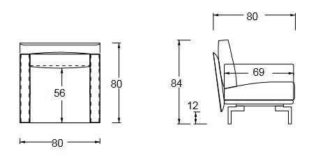 Dimensions du fauteuil Etan Twils