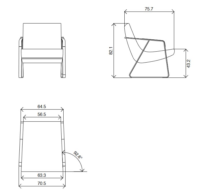 Dimensions du fauteuil Moon Twils