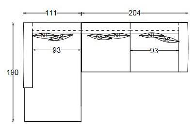 Dimensiones del Sofá Antibes Twils