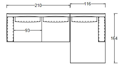 Dimensiones del Sofá Etan Twils