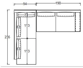 Dimensiones del Sofá Etan Twils