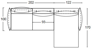 Nubes Sofa Twils dimensions