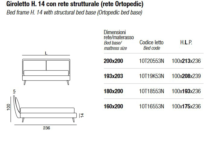 Attico Twils Doppelbett Abmessungen