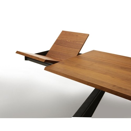 Tavolo Midj Zeus allungabile, design moderno, legno impiallacciato