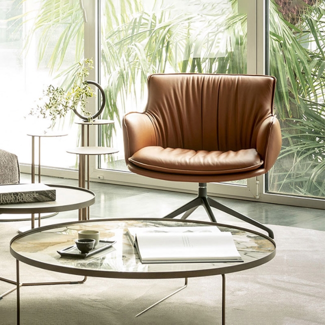 Sedia Rhonda Lounge Cattelan Italia girevole