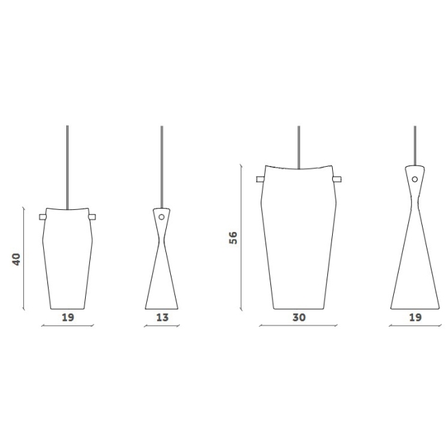 Lampada Dent Miniforms a sospensione